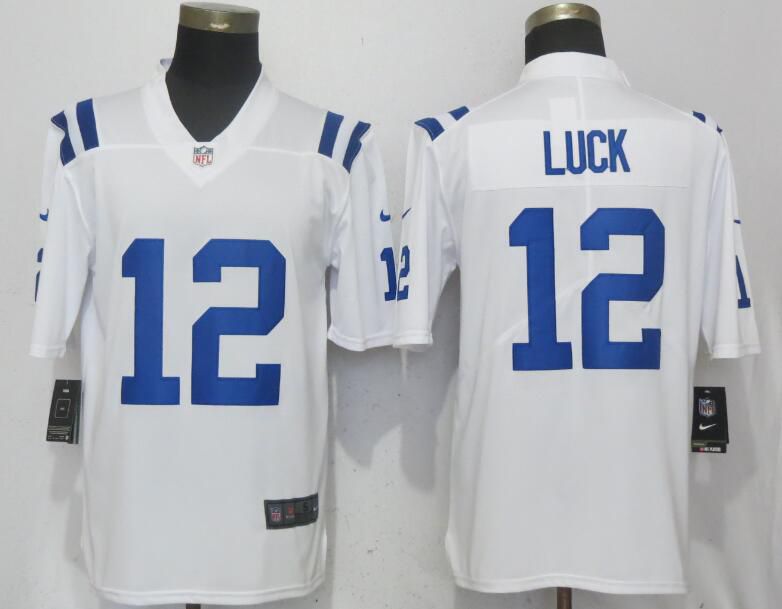 Men Indianapolis Colts #12 Luck White Nike Vapor Untouchable Limited Player NFL Jerseys->women nfl jersey->Women Jersey